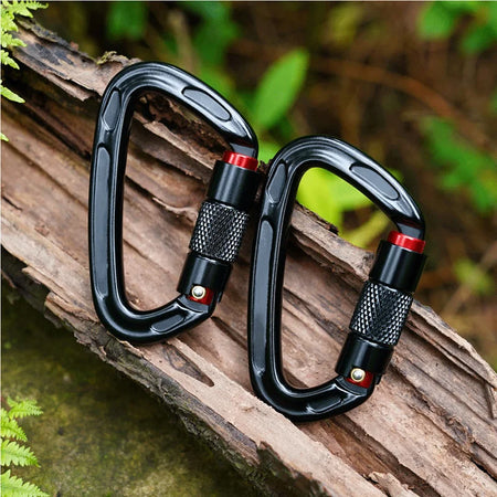 24KN Auto Lock Climbing Carabiner D Shape &ndash; Auto Lock