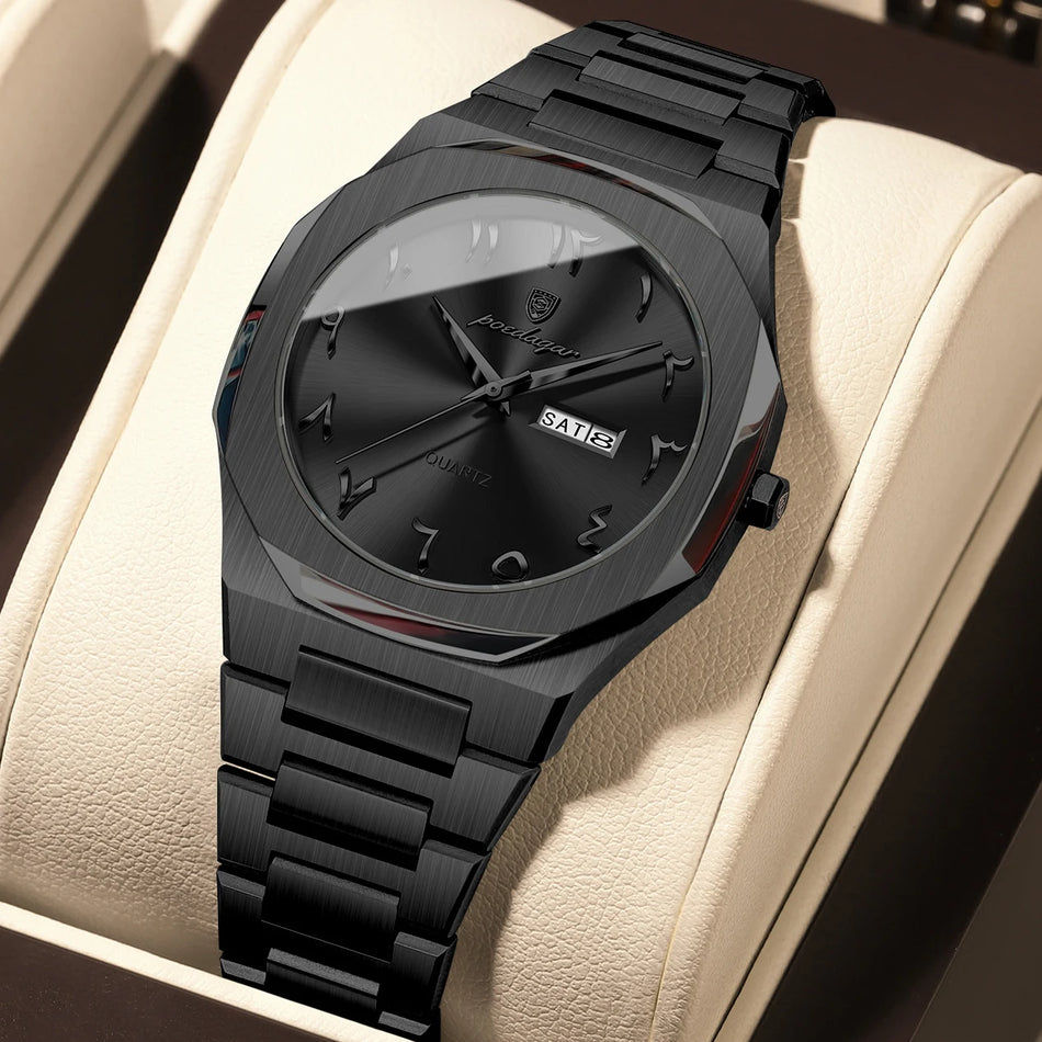 Casual Women's Waterproof Quartz Watch With Week Date