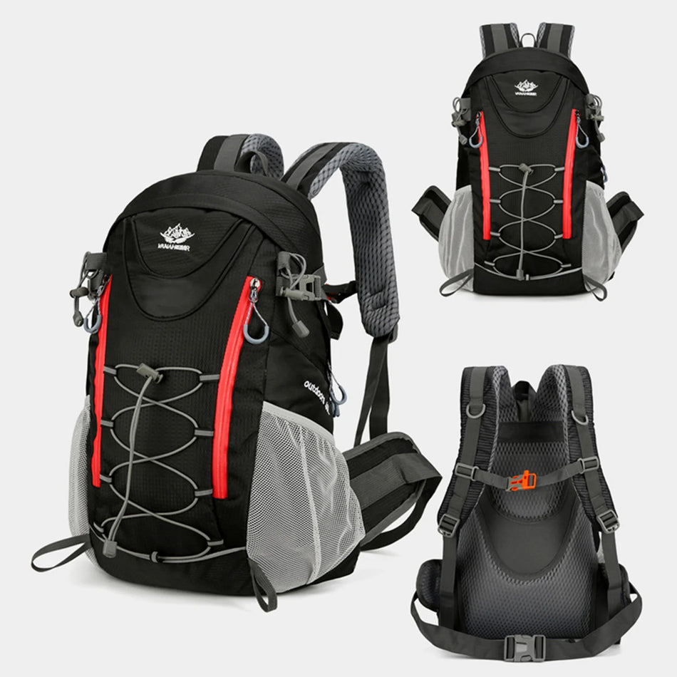 Hiking Travel Backpack 40L &ndash; Water-Repellent Nylon Exterior