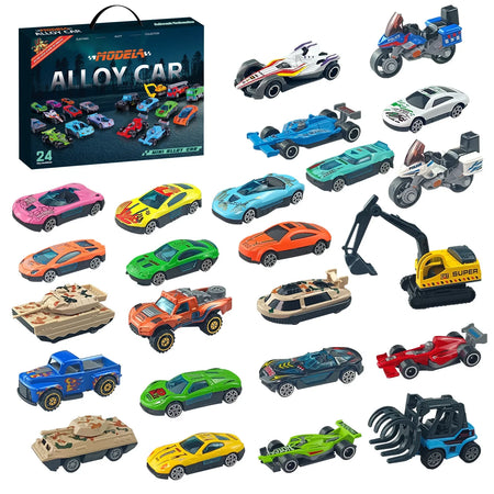 Christmas Diecast Car Advent Calendar &ndash; 24 Day Countdown 24pieces