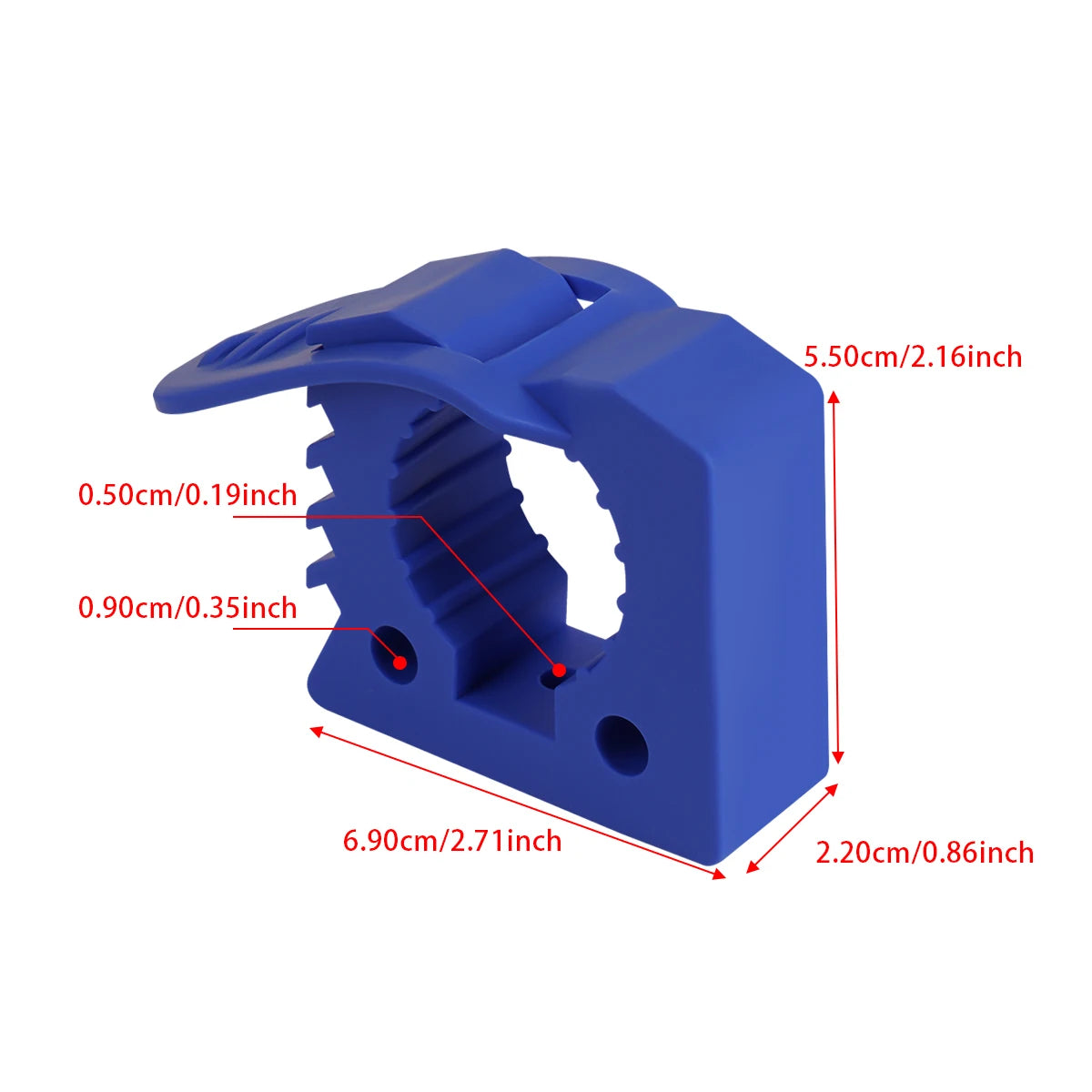 Shovel Mount For Roof Rack &ndash; Rubber Clamp Mounting Kit 1pcs Blue