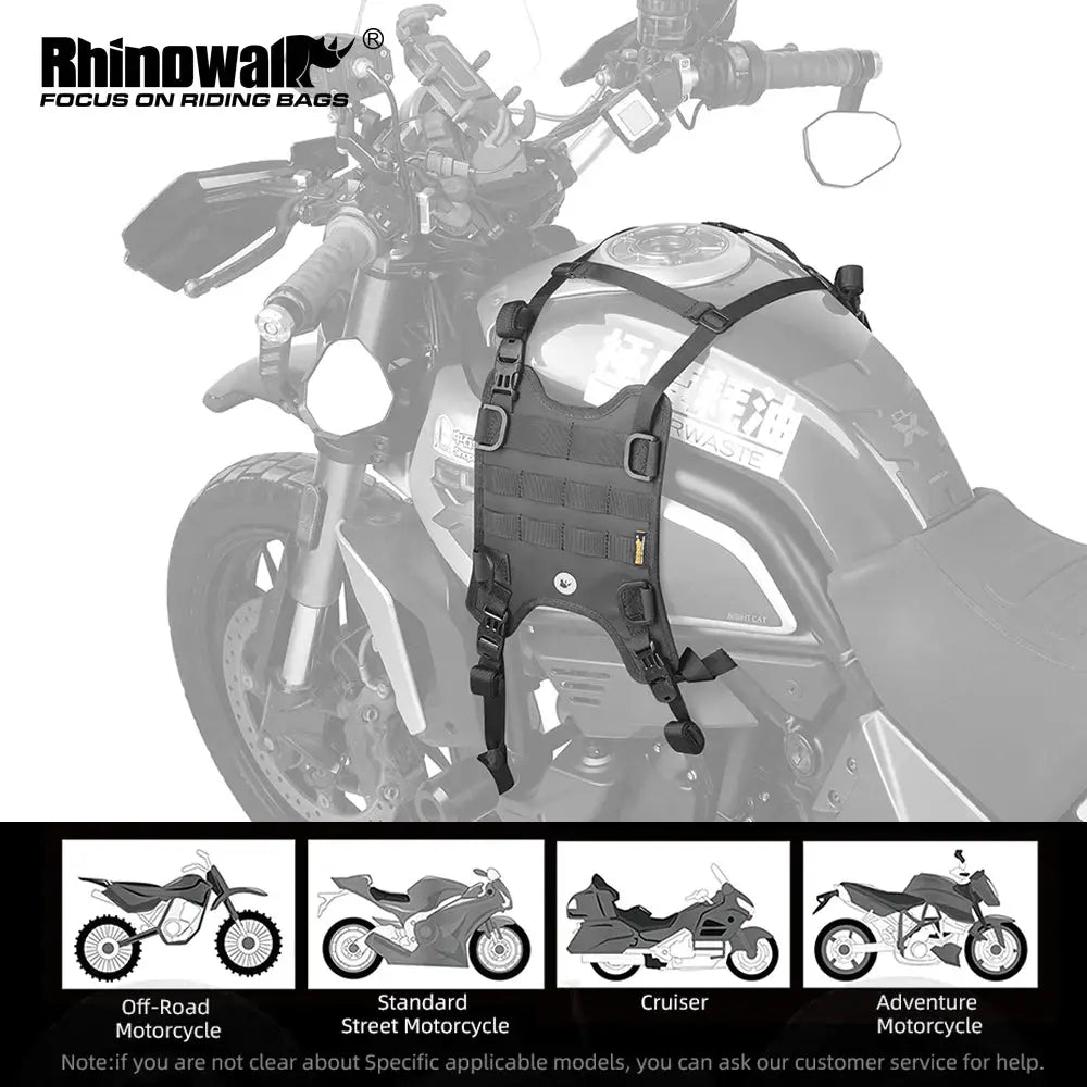 Rhinowalk Motorcycle Tank Bag Side Bag Hanging System Motor Fuel Tank Additional Side Bag Base Pad Motorcross Bag Base Accessory by InterCyprus Trading Ltd