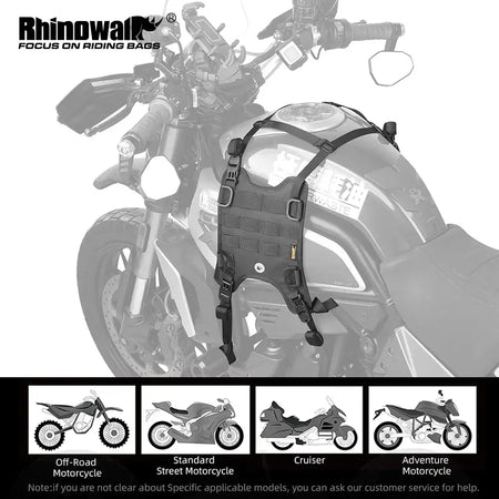 Rhinowalk Motorcycle Tank Bag Side Bag Hanging System Motor Fuel Tank Additional Side Bag Base Pad Motorcross Bag Base Accessory by InterCyprus Trading Ltd