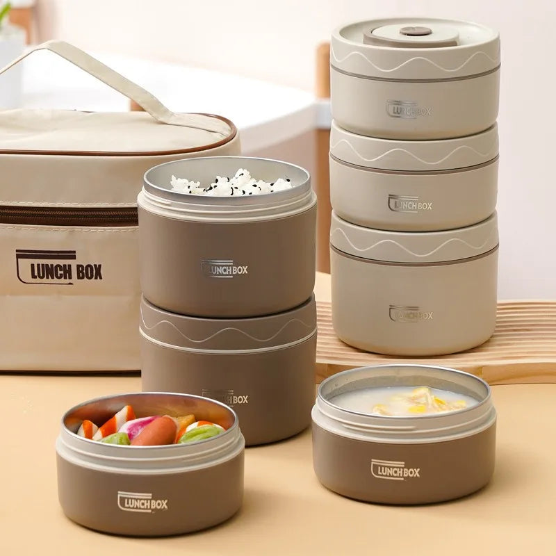 Microwavable Portable Stainless Steel Lunch Box &ndash; Leakproof