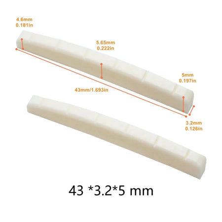 Miwayer Curved Bottom Bone Nut &ndash; Pre-Slotted Real Bone 43 3.2 5 mm