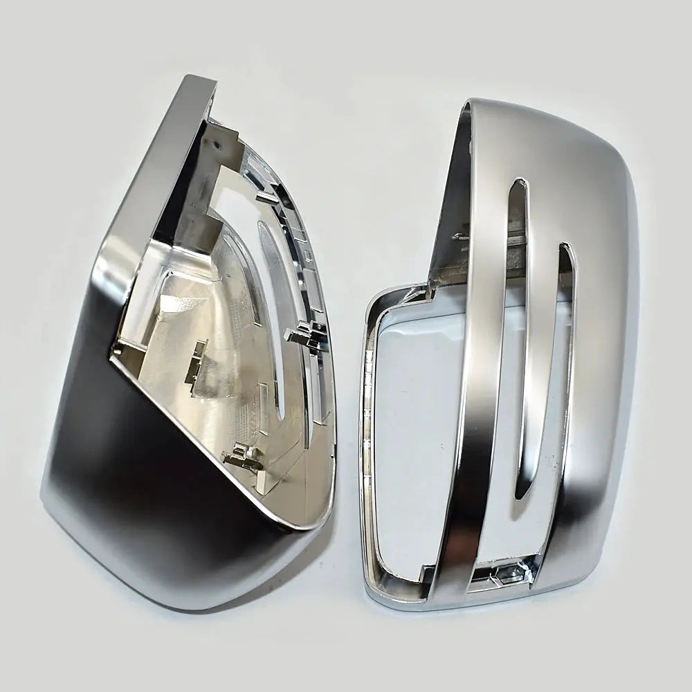Side Door Mirror Covers Matte Chrome for Mercedes-Benz W204 W212 by InterCyprus Trading Ltd
