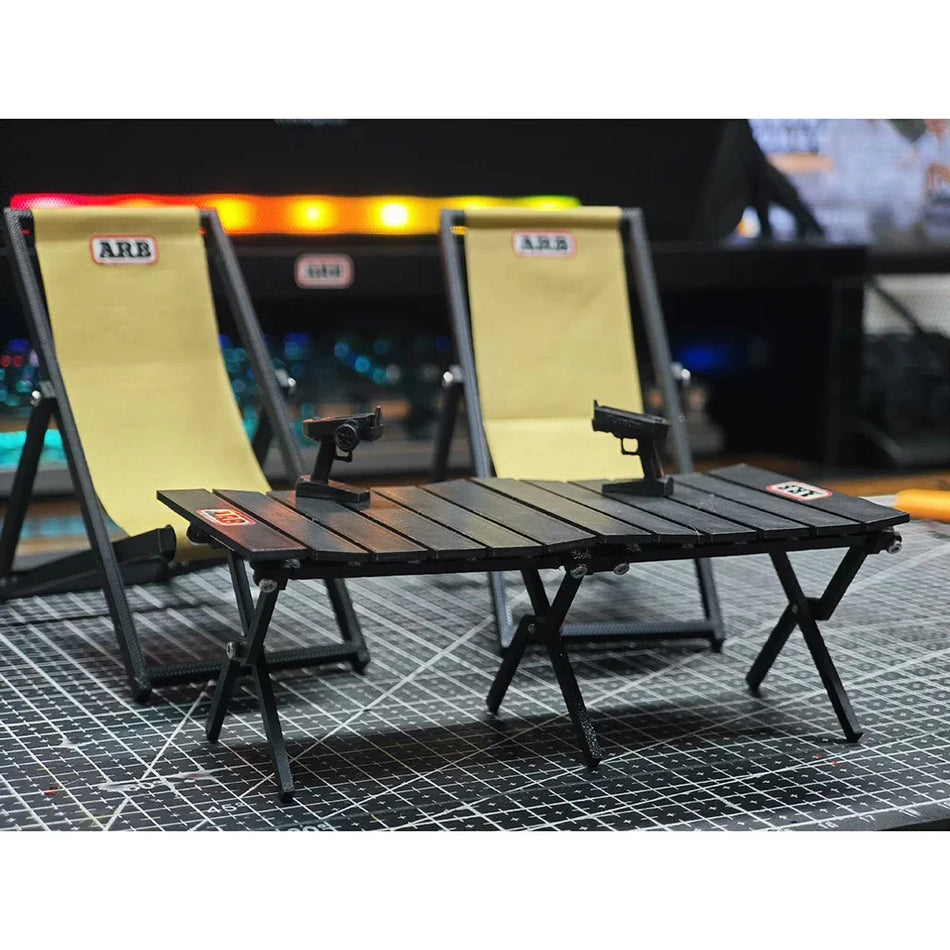 Simulated Camping Table Folding Chair Set &ndash; RC Car Decor