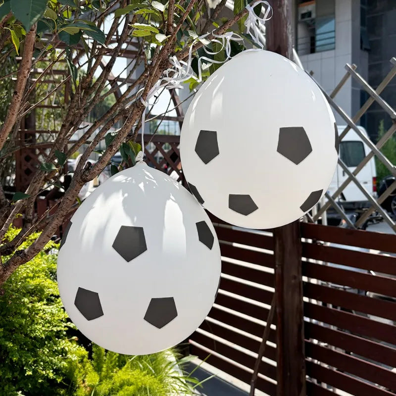 Black Football Balloons for Boys - Sports Birthday Party Decorations