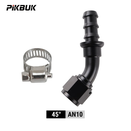 PIKBUK Universal AN4 6 8 10 12 Push-on Hose End Fittings Fuel Oil Cooler Hose Fitting 180 Degree Reusable Connection Adapter by InterCyprus Trading Ltd