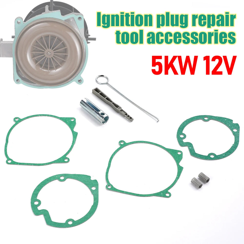 Hulit 12V Diesel Parking Heater Kit With Glow Plug And Ceramic Gasket Set 5KW