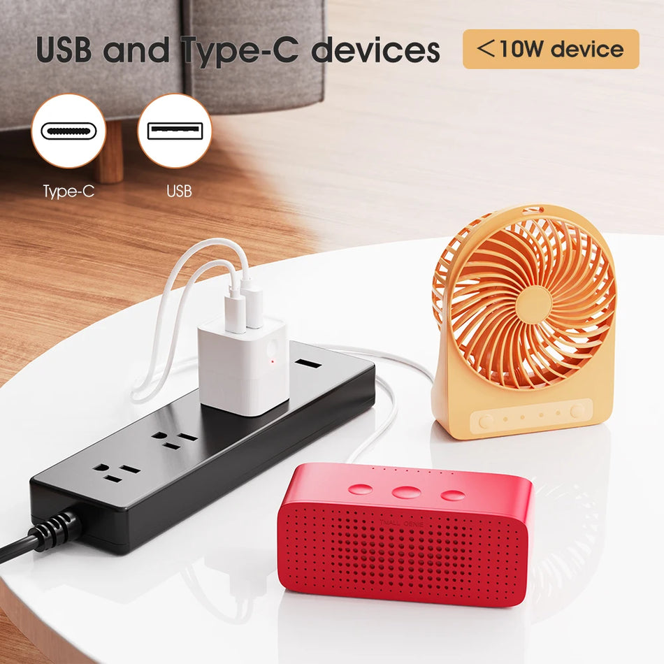 SZKOSTON Tuya WiFi Smart USB &amp; Type-C Adaptor with Voice Control