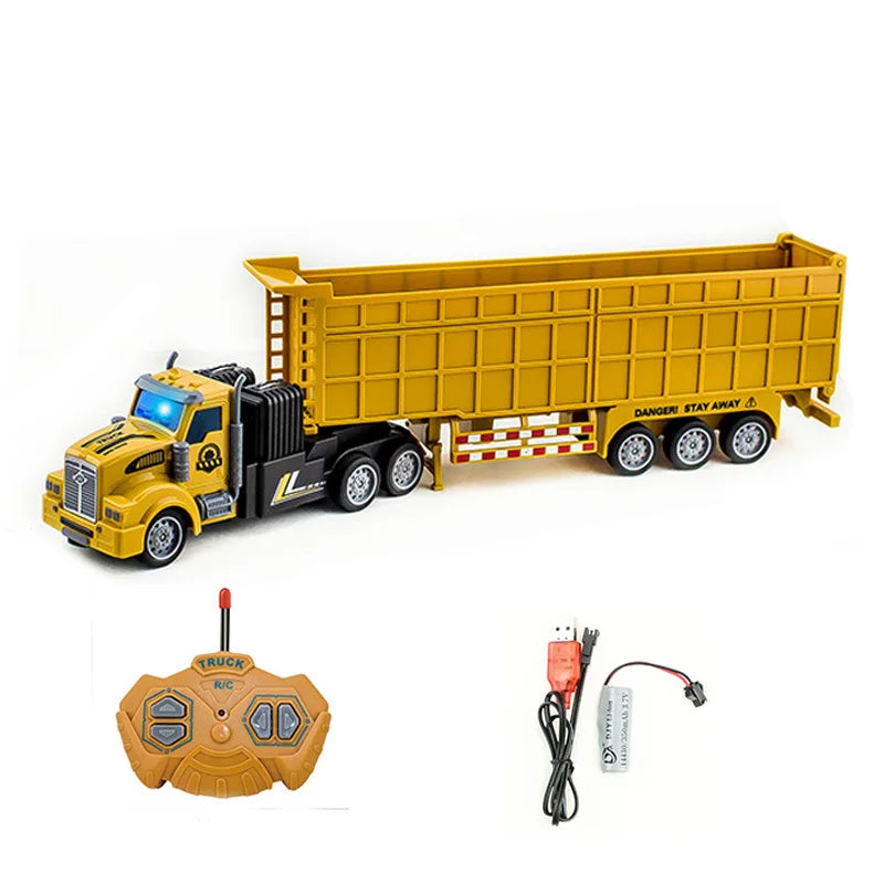 1/48 RC Truck Heavy-Duty Semi Trailer &ndash; 4 Channel RC Control Long Head DumpTruck