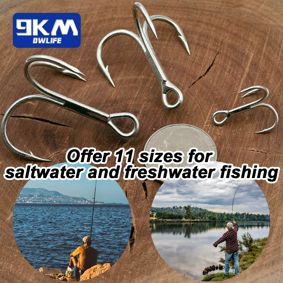 High-Performance Fishing Treble Hooks for Saltwater &amp; Freshwater