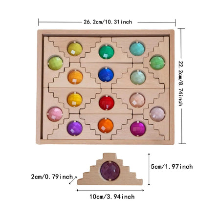 Cube Blocks Set | Sensory Training &amp; Educational Wooden Stacking Toy for Kids
