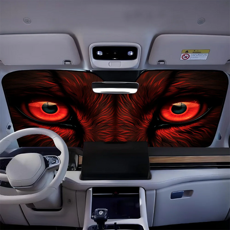 Horror Devil Eyes Foldable Car Sunshade - UV Protection Windshield Shield z1