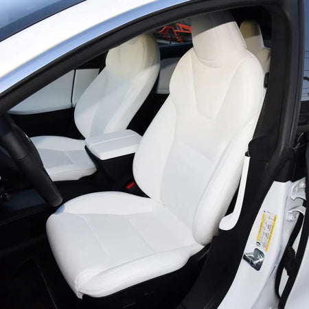 Tesla Model S Five Seat Faux Leather Seat Covers 2017 2021