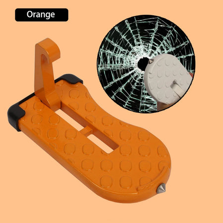 Car Roof Rack Step Foldable Door Pedal &ndash; Durable Aluminum Orange