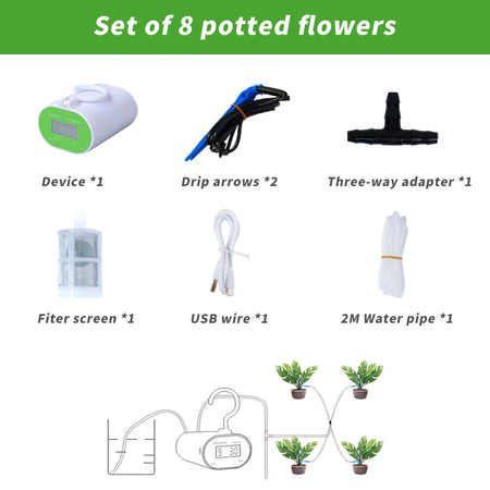 Automatic Plant Watering System 8 potted flower set