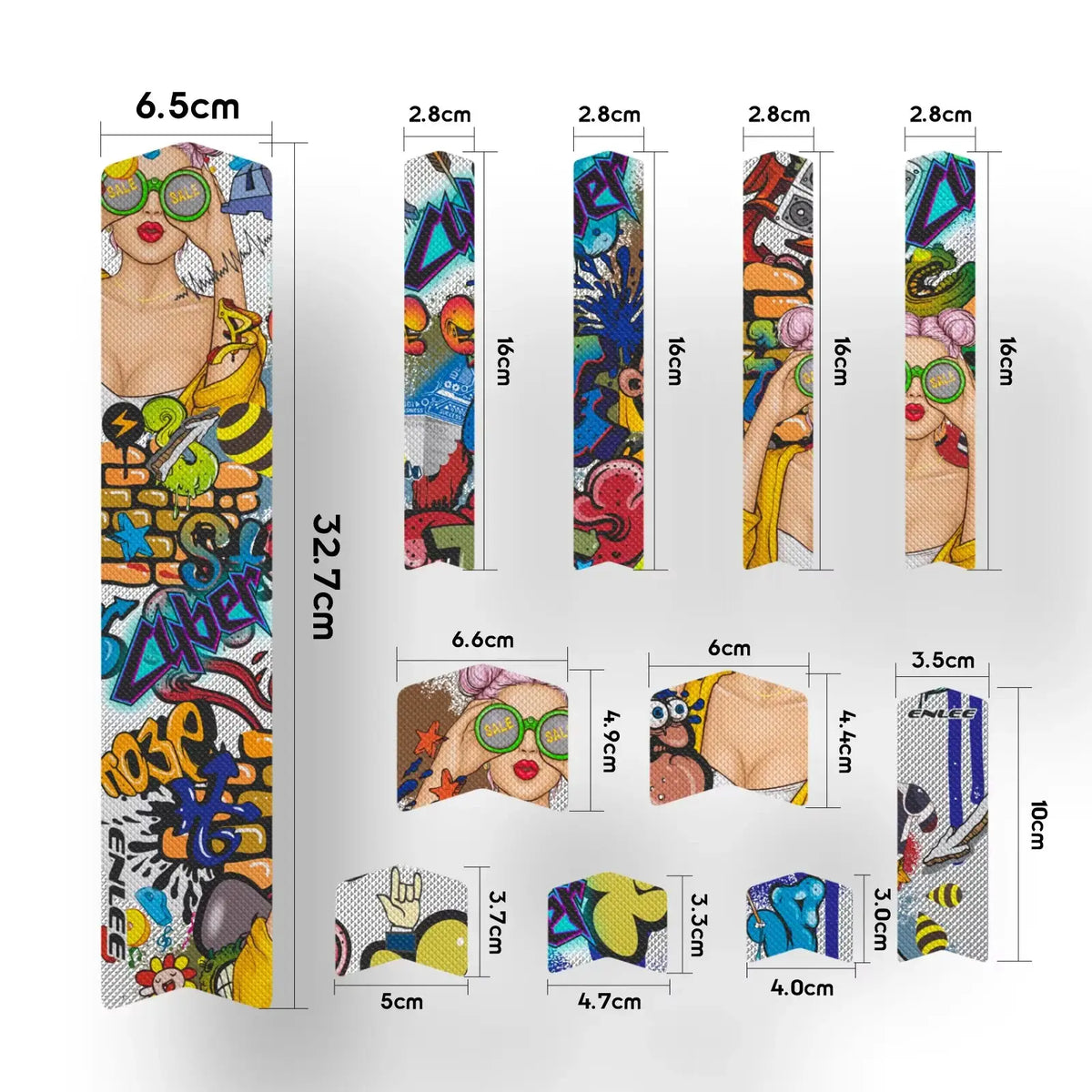 Enli Full Set 3D 3M Bicycle Frame Protective Film Wear resistant and Leave No Trace Mountain Bike Frame Protective Film by InterCyprus Trading Ltd