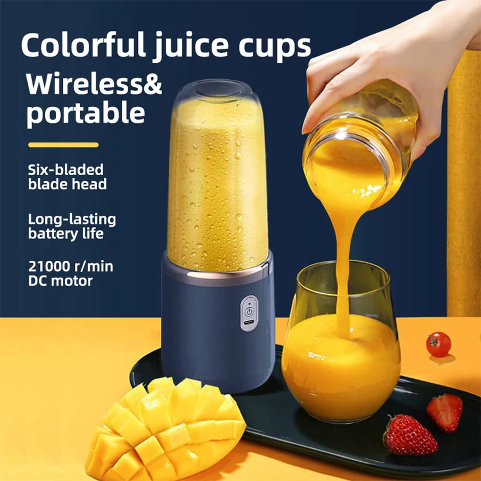 6 Blades Portable Juicer Cup &ndash; USB Charging Travel Friendly