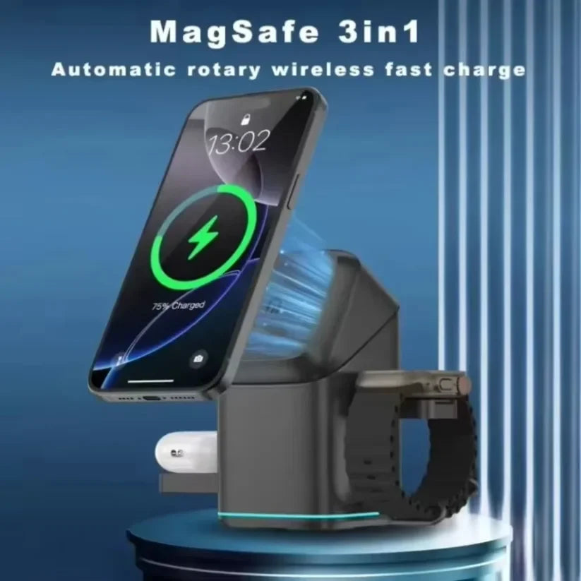 Opansten 3 In 1 Wireless Charger Stand &ndash; LED Indicator