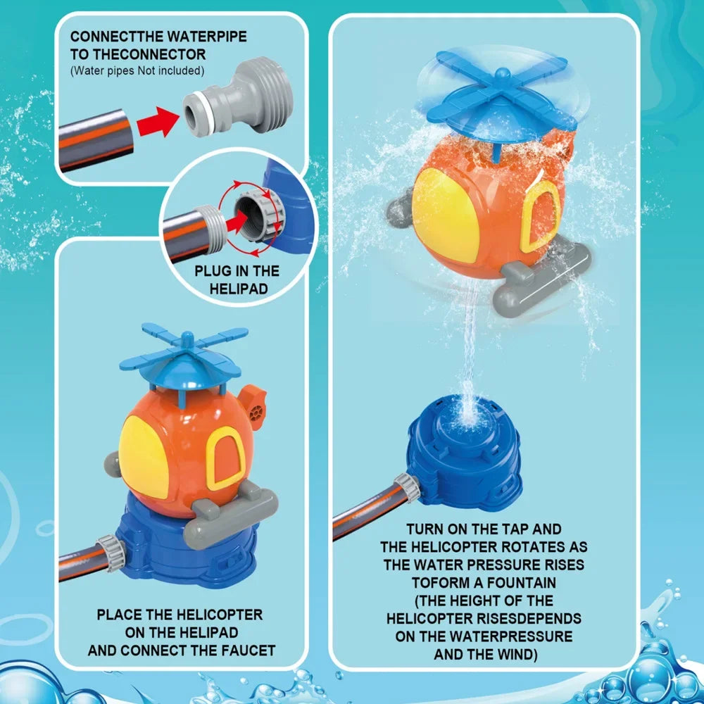 Outdoor Water Jet Helicopter &ndash; Exciting Backyard Splash Fun