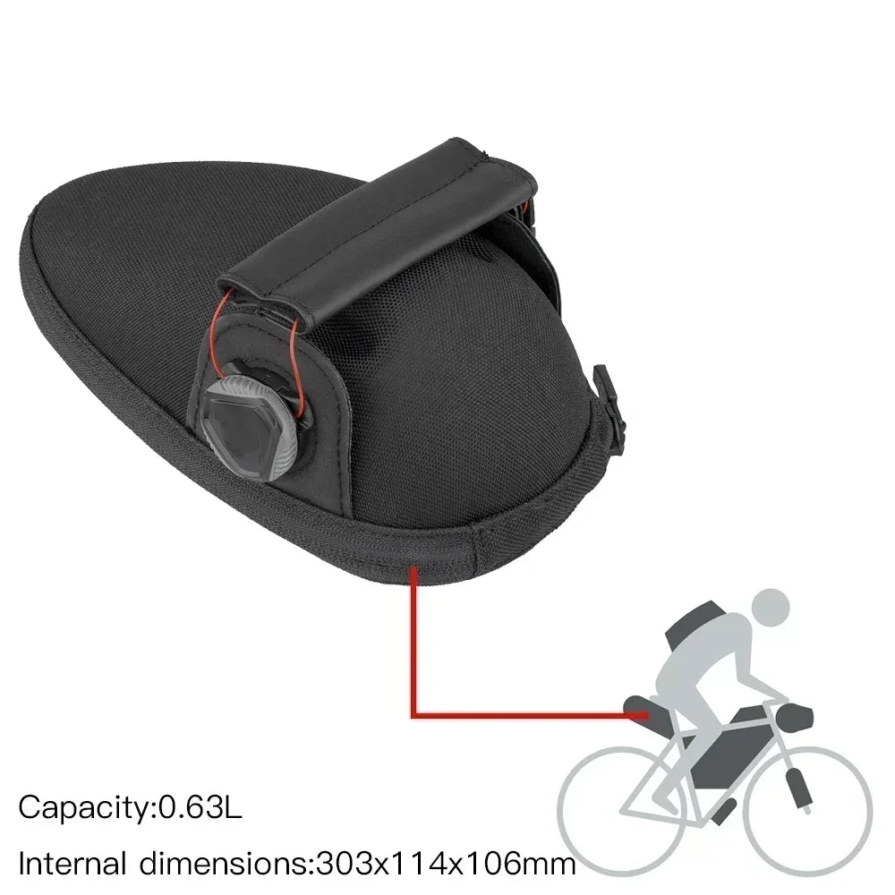 Seat Packs Saddle Bag &ndash; Waterproof Durable Nylon with YKK Zipper 02 Black