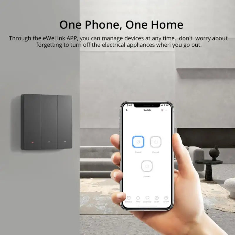 SONOFF M5 WiFi Smart Switch for Smart Homes, 1/2/3 Gang Control