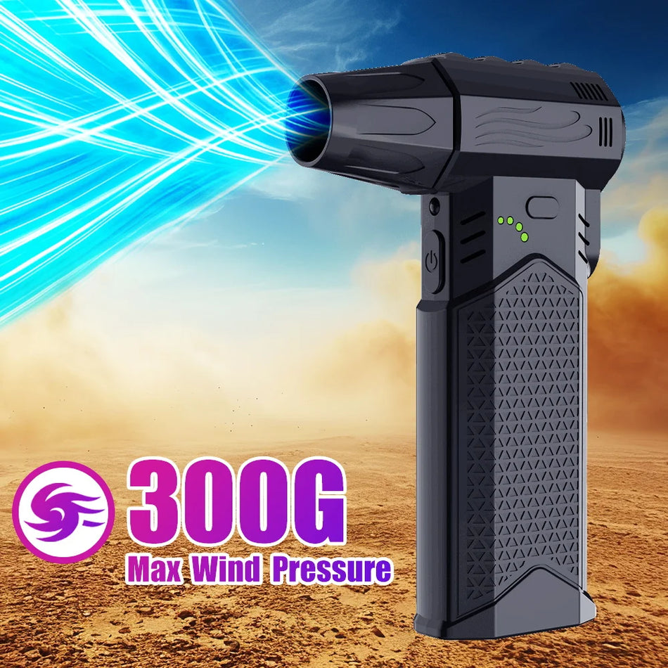 Portable 400K RPM Turbo Blower Fan, Cordless Vacuum and Air Duster