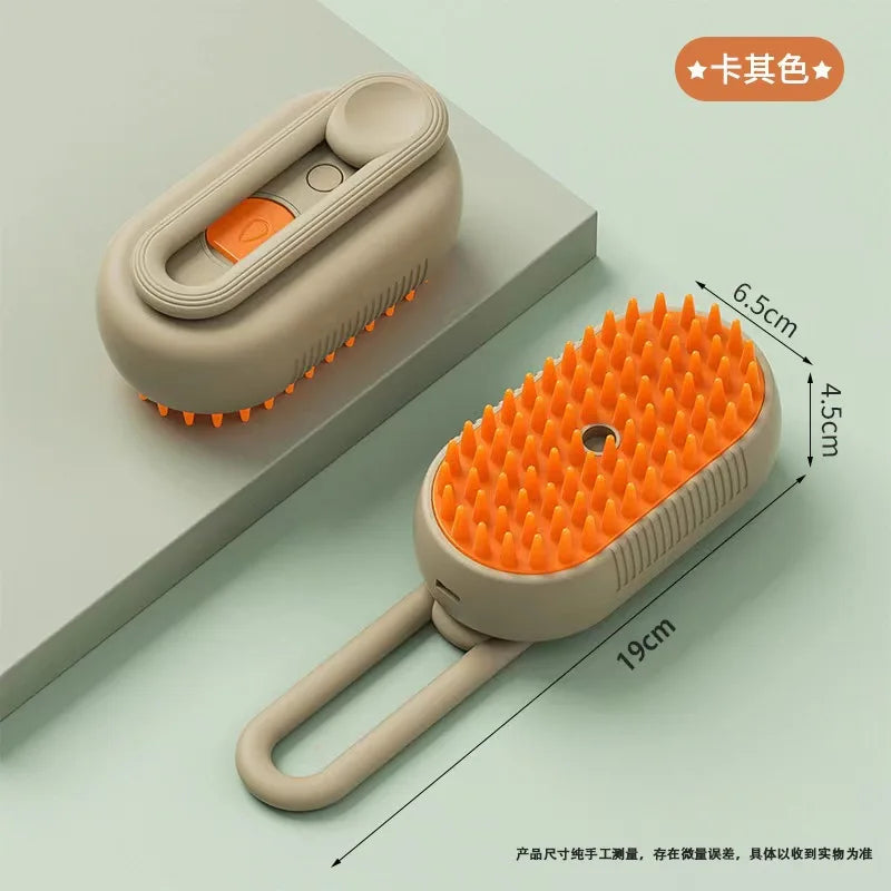 Steam Dog Brush MangoMist 3-in-1 Pet Steam Brush - Self-Cleaning