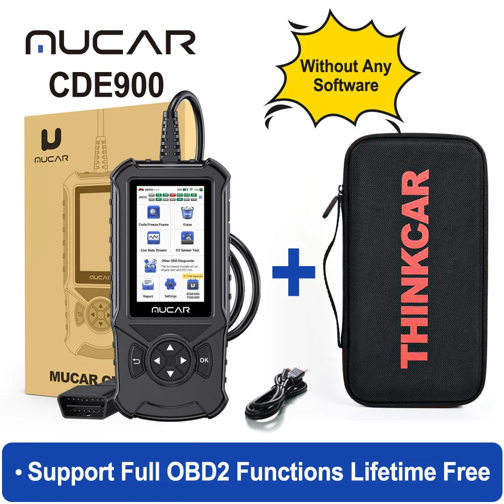 MUCAR CDE900 Obd2 Scanner &ndash; 4 Inch Touchscreen Free Update CDE900 add Bag / brazil