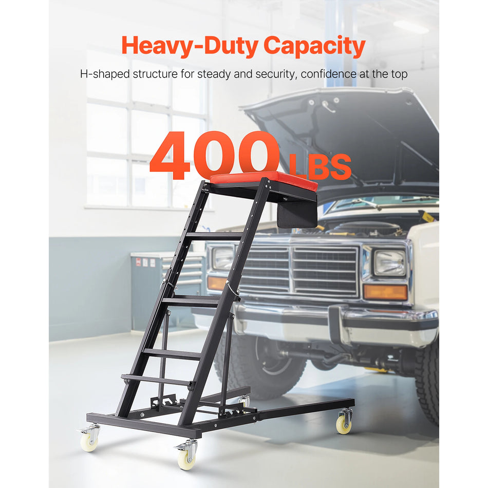 Ρυθμιζόμενο Ύψος Topside Creeper 400 Λίβρες 4 Στρόφιγγες Ρόδες