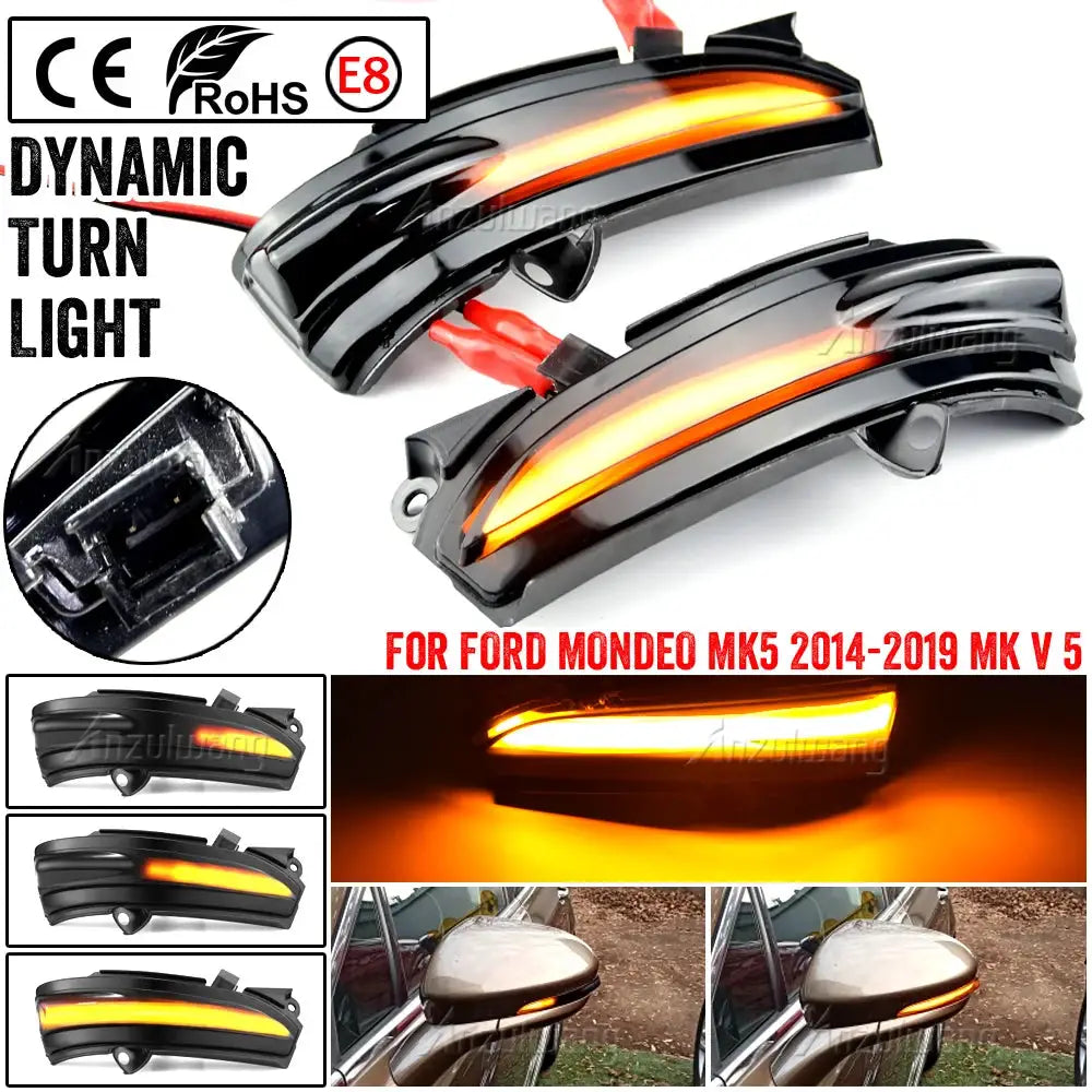 LED Dynamic Turn Signal Light for Ford Mondeo Mk5 Fusion 2013-2019 T10 by InterCyprus Trading Ltd