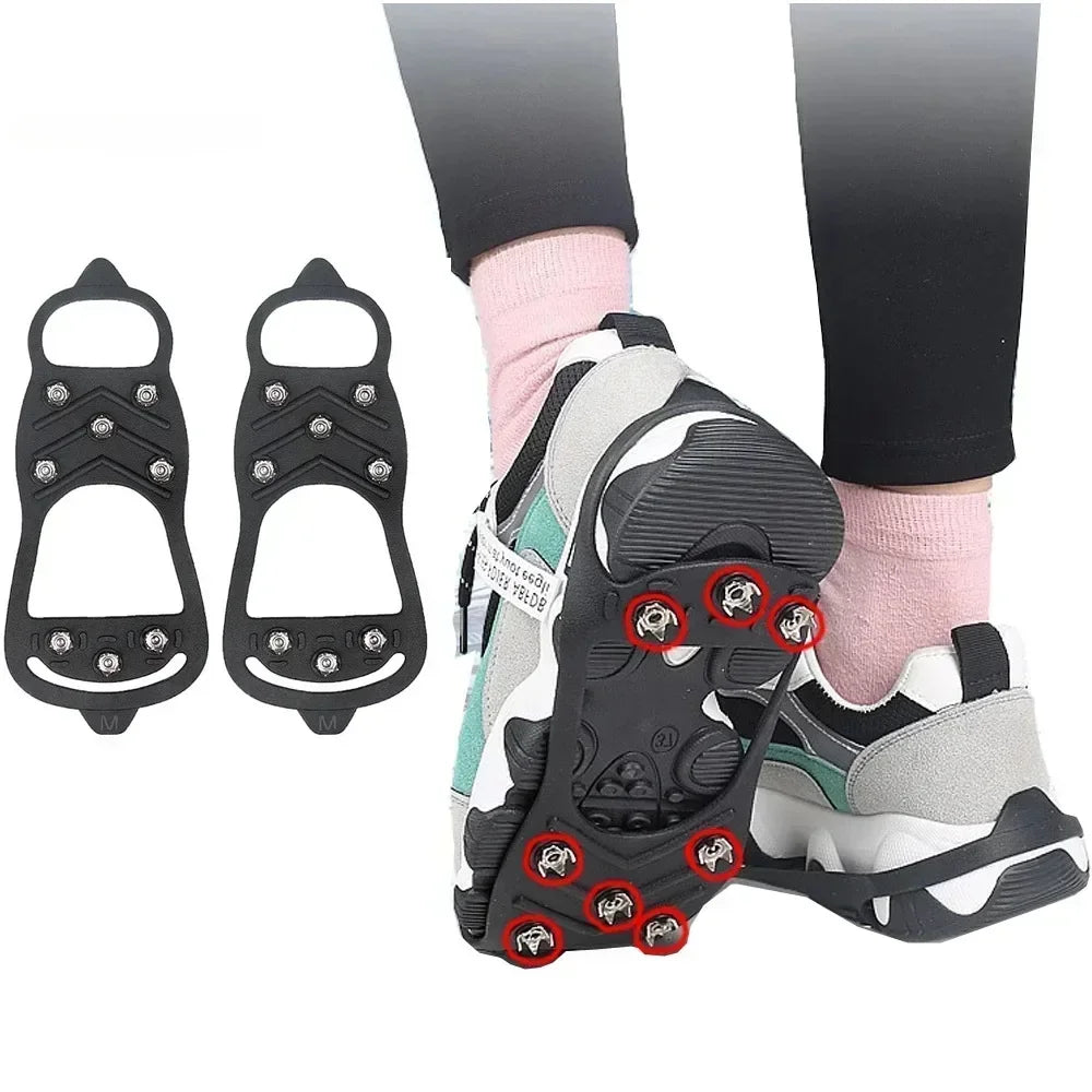 Professional Ice Crampons with 8 Anti-Skid Studs for Maximum Grip