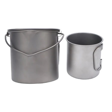 Camp Cup Ti Cup Folding Handle Set 450 750ML &ndash; Lightweight