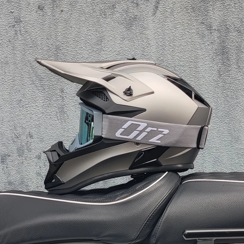 ORZ Off Road Helmet - Unisex Full Face Safety DOT Approved 14 / M