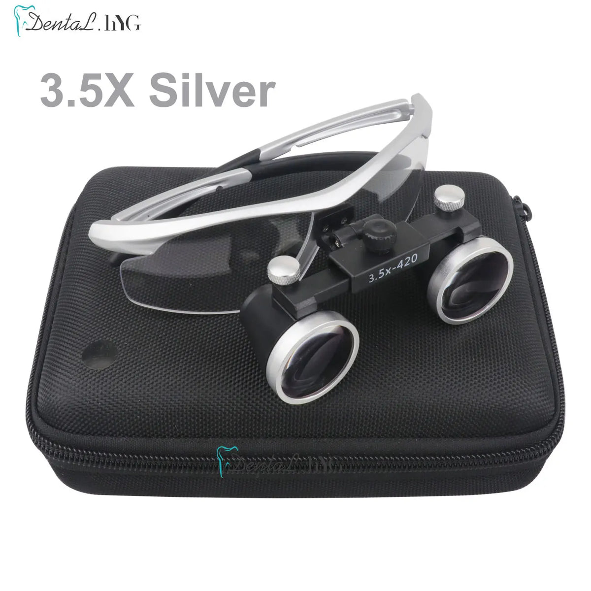 Dentistry Binocular Magnifier 2.5X 3.5X Loupes &ndash; Ultralight 3.5X Silver