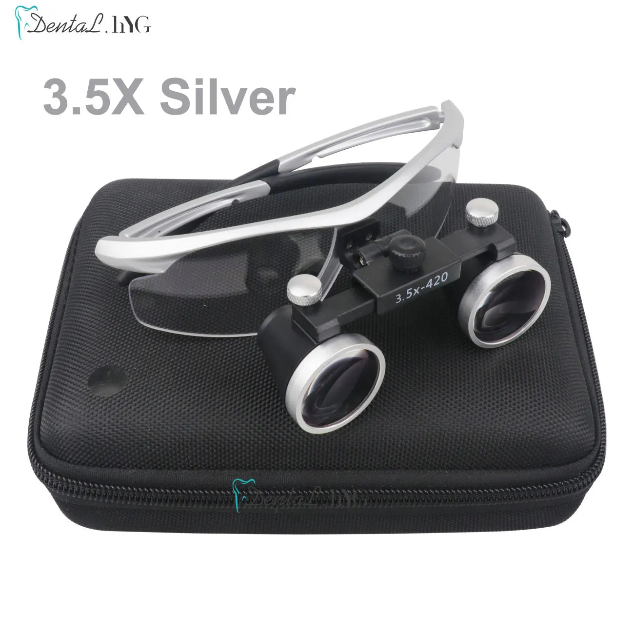 Dentistry Binocular Magnifier 2.5X 3.5X Loupes &ndash; Ultralight 3.5X Silver
