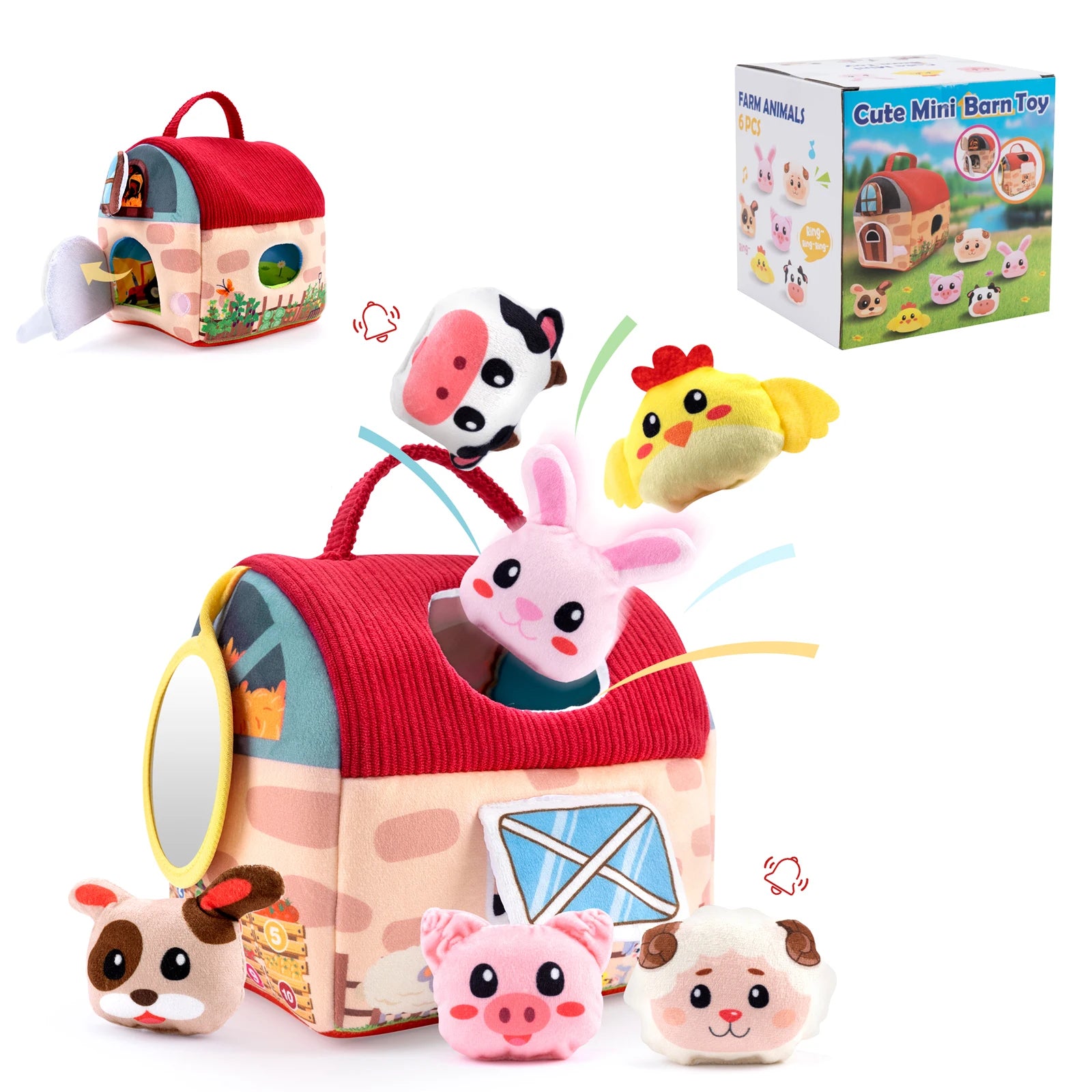 Coolplay Baby Soft Plush Animals Set &ndash; Fun Hand-Eye Coordination Training Farm Animals