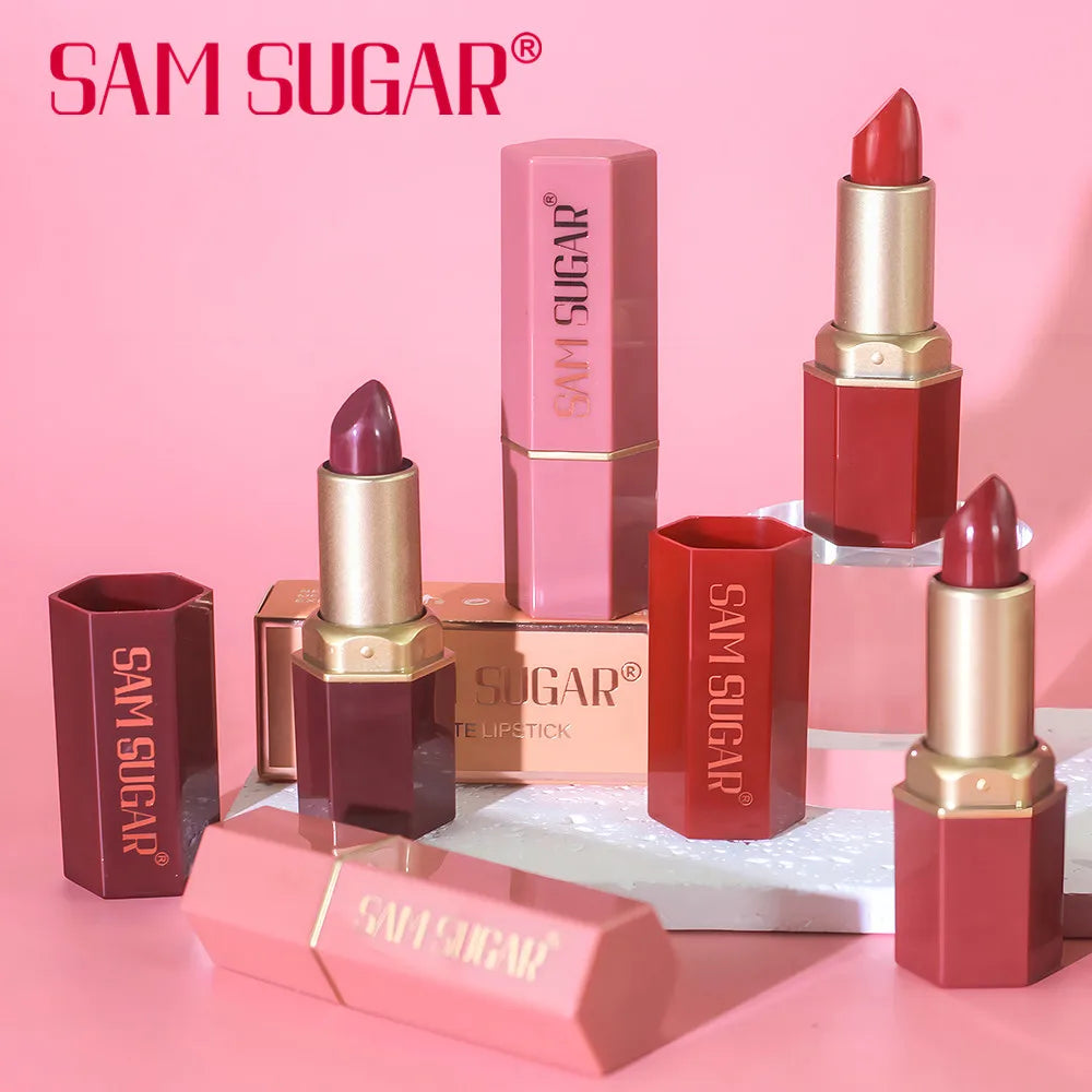 SAM SUGAR Velvet Matte Lipstick with Pearlescent Glitter