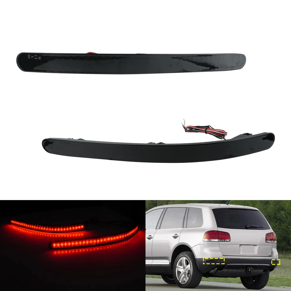 VW Touareg 7L6 7L7 LED Hinterer Stoßfänger Reflektor Bremslicht mit schwarzer Linse
