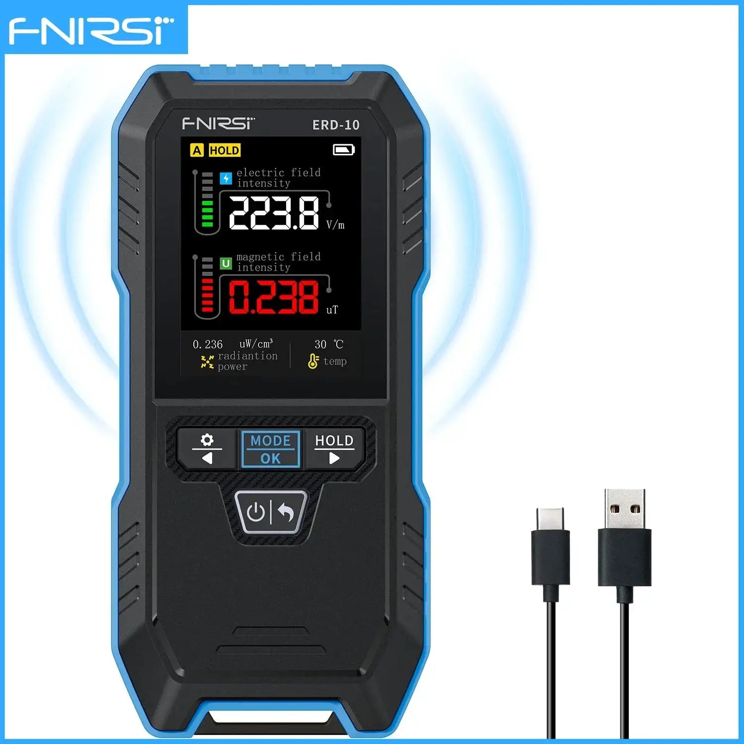 FNIRSI ERD-10 4In1 Electromagnetic Field Detector RF Temp ERD-10