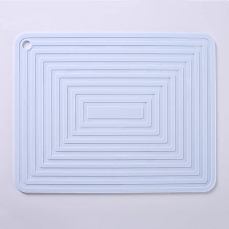 Silicone Pot Mat &ndash; Thickened Heat Insulation and Non-Slip Design Light blue / 28x22cm / Rectangular