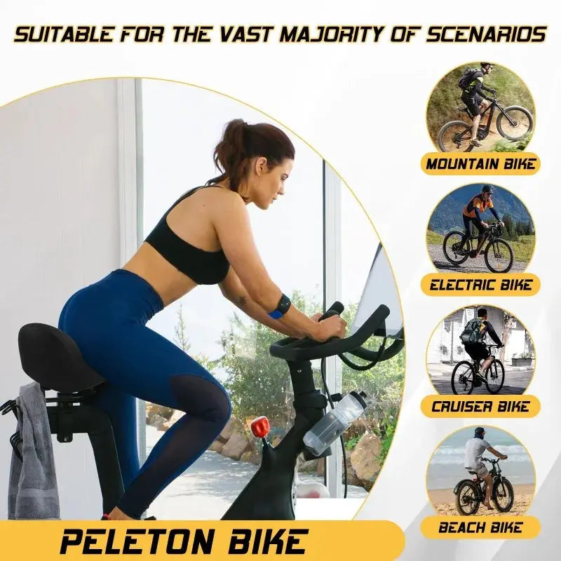 BUCKLOS Extra Wide Bicycle Saddle Oversize Bike Seat Shock Absorption Bicycle Seat for Peloton Exercise Bike Ebike Cruiser Bikes by InterCyprus Trading Ltd