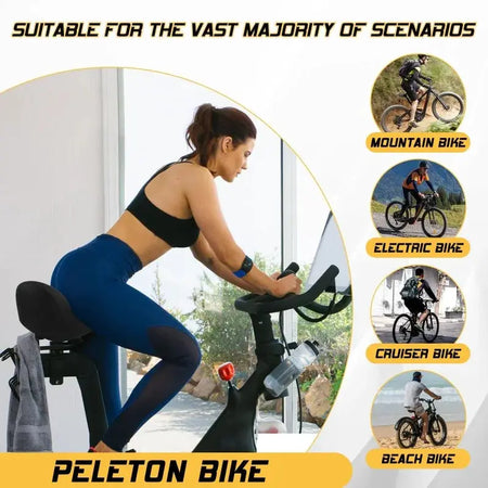 BUCKLOS Extra Wide Bicycle Saddle Oversize Bike Seat Shock Absorption Bicycle Seat for Peloton Exercise Bike Ebike Cruiser Bikes by InterCyprus Trading Ltd