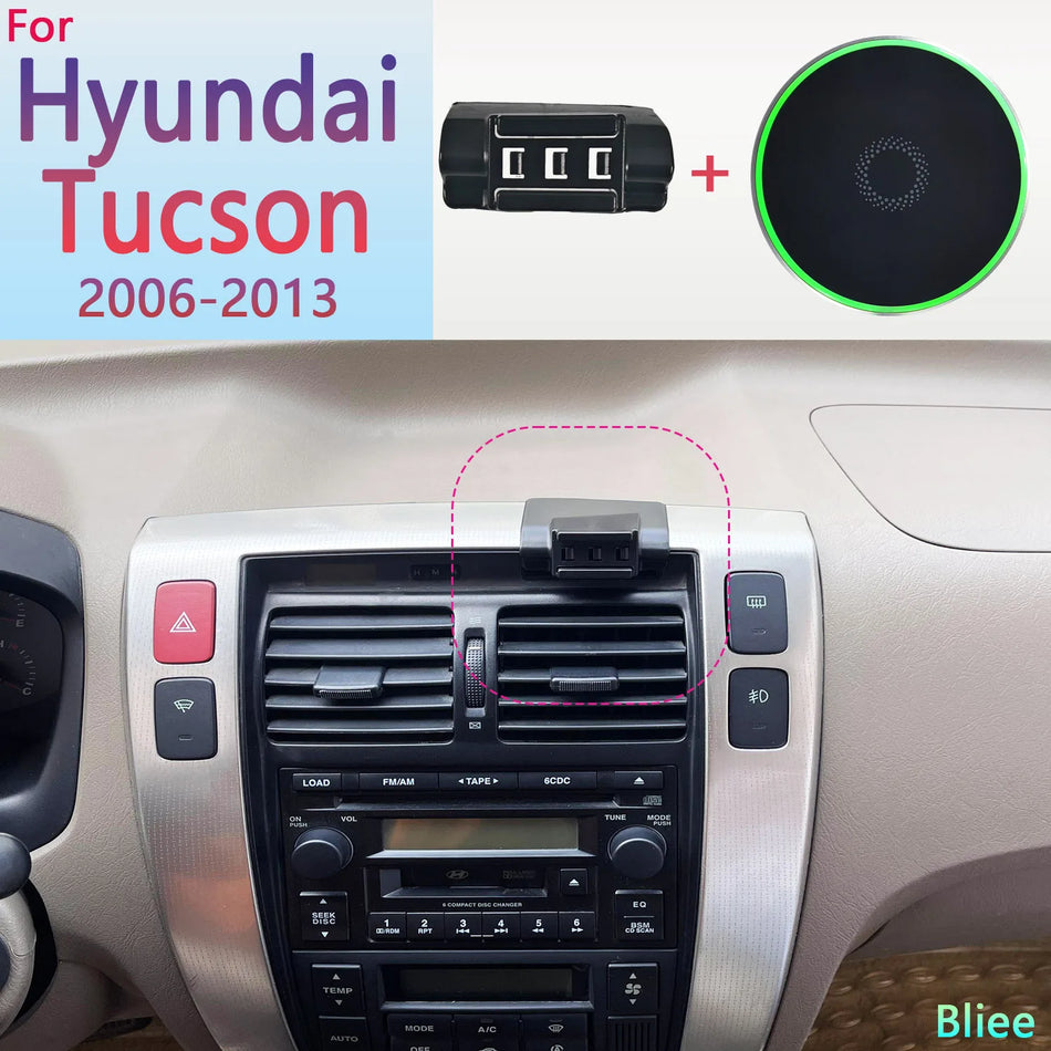 Hyundai Tucson Magnetisk Telefonhållare 15W Trådlös Laddning