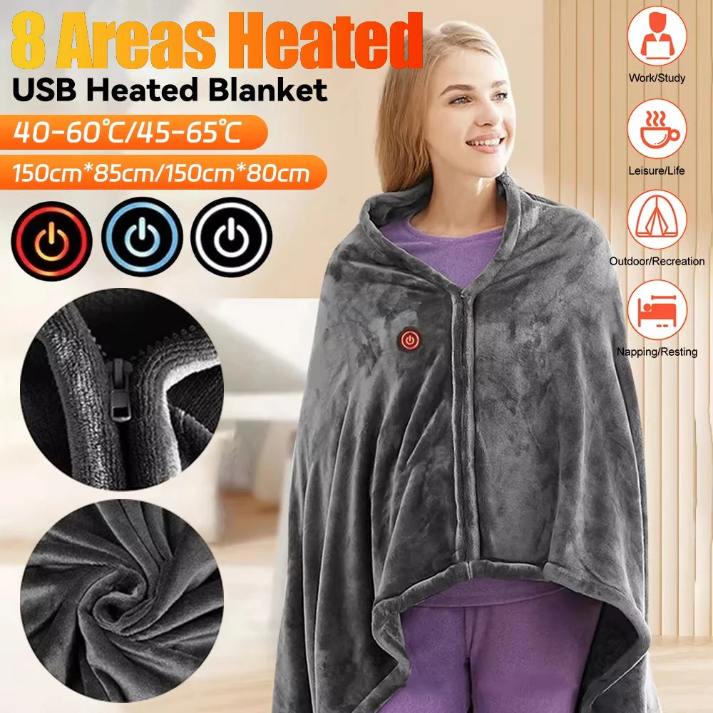 Wearable Heating Electric Blanket Shawl - Fast Heating
