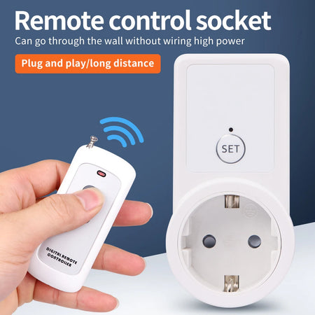 AL09G-RC Remote Control Socket - EU Plug 433MHz Wireless 220 V