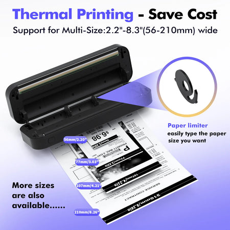 ORICO Portable A4 Thermal Printer &ndash; Wireless Bluetooth