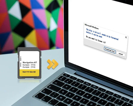 VW POLO 6C AT V18 GPS Map Card 16GB - Plug And Play EU